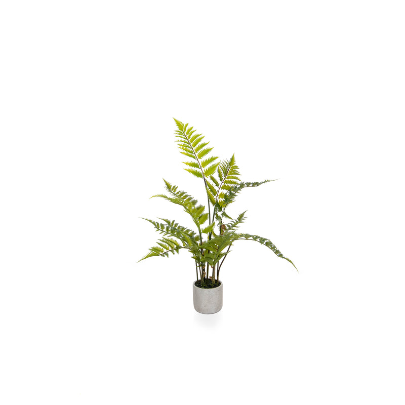 Artificial Fern Plant in Grey Pot Artificial Elegance