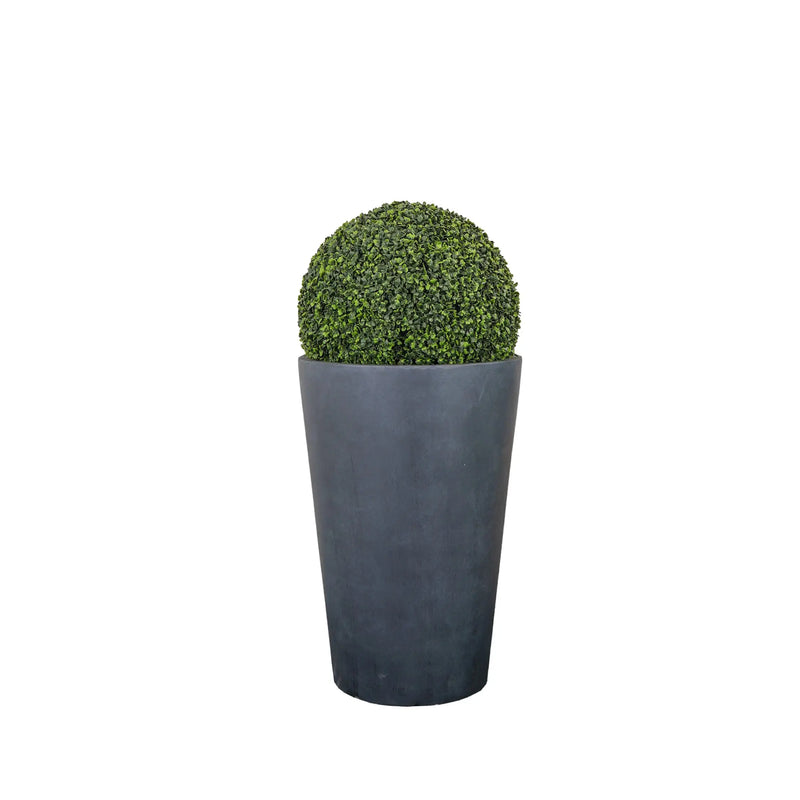 Conical Planter fitted with artificial Boxwood Ball Artificial Elegance
