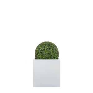 Cube/Square Planter fitted with artificial Boxwood Ball Artificial Elegance