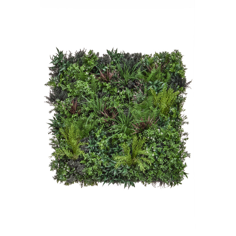 Green Wall Mat Mixed 100x100cm FR UV Artificial Elegance