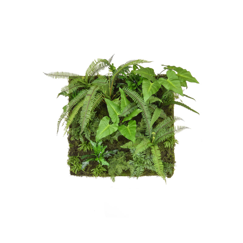 Artificial Green Wall Tropical Leaves 100x100cm Artificial Elegance