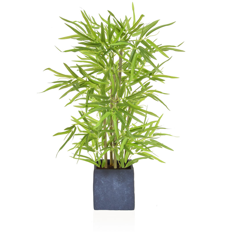 Artificial Bamboo in Slate Pot 92cm Artificial Elegance