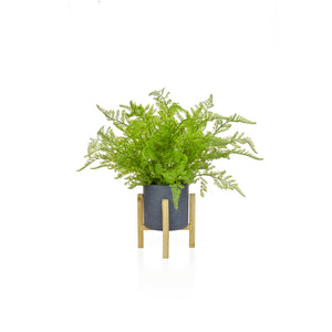 Artificial Feathered Fern in Raised Pot 44cm Artificial Elegance