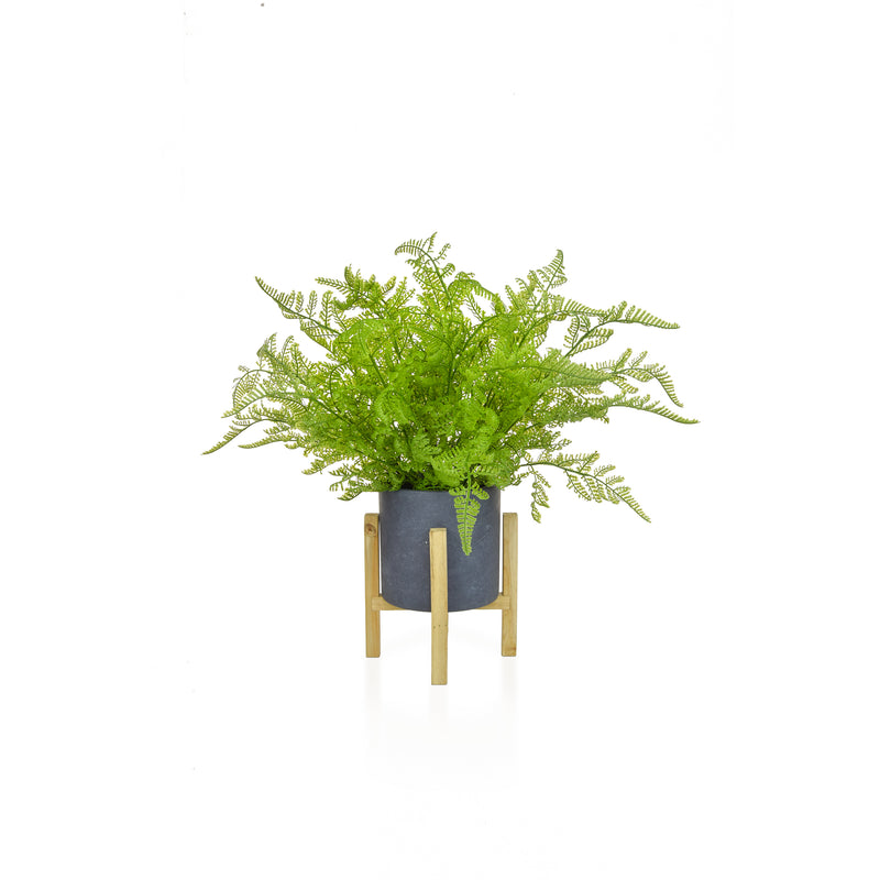 Artificial Feathered Fern in Raised Pot 44cm Artificial Elegance