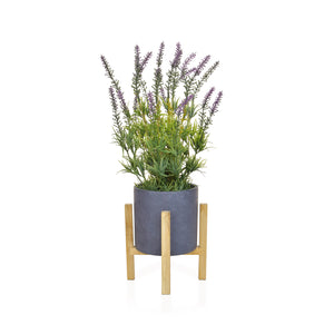 Artificial Lavender in Slate Raised Pot 46cm Artificial Elegance