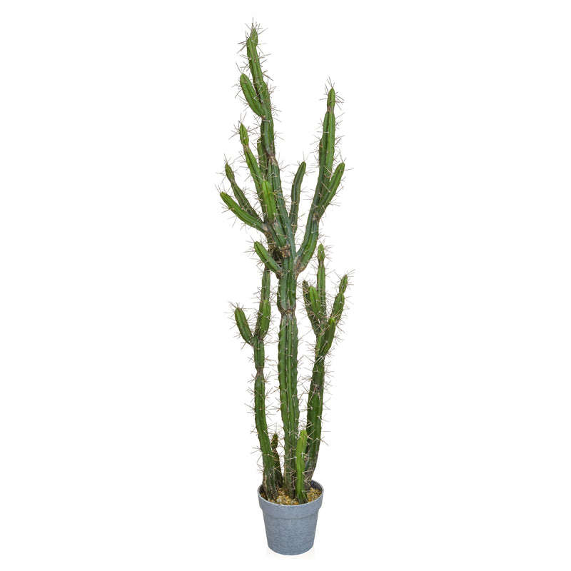 Artificial Large Cactus in Grey Pot 146cm Artificial Elegance