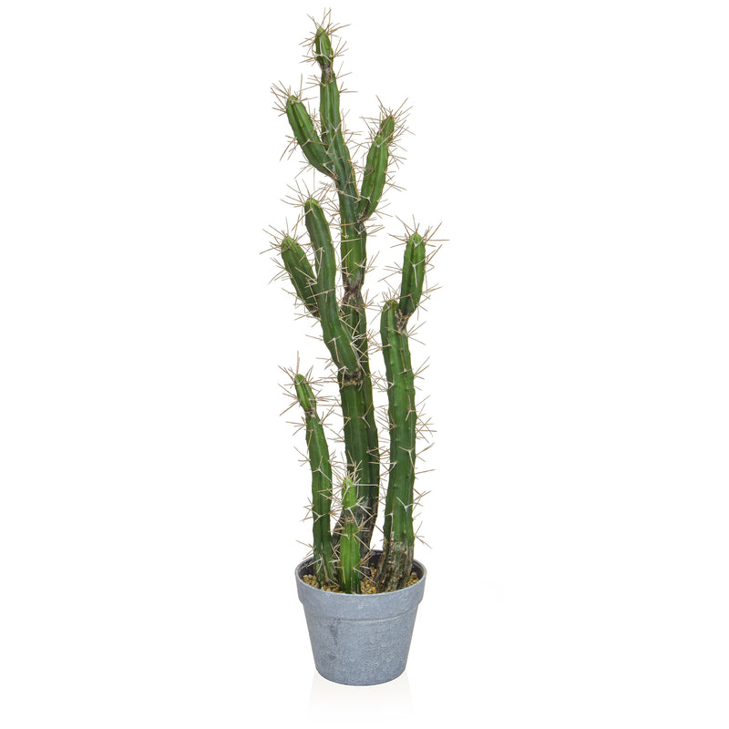 Artificial Cactus in Grey Pot 85cm Artificial Elegance