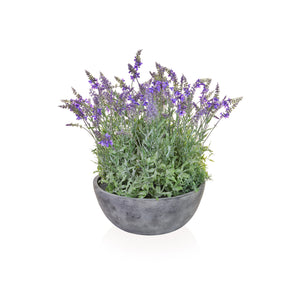 Artificial Lavender in Slate Bowl Artificial Elegance